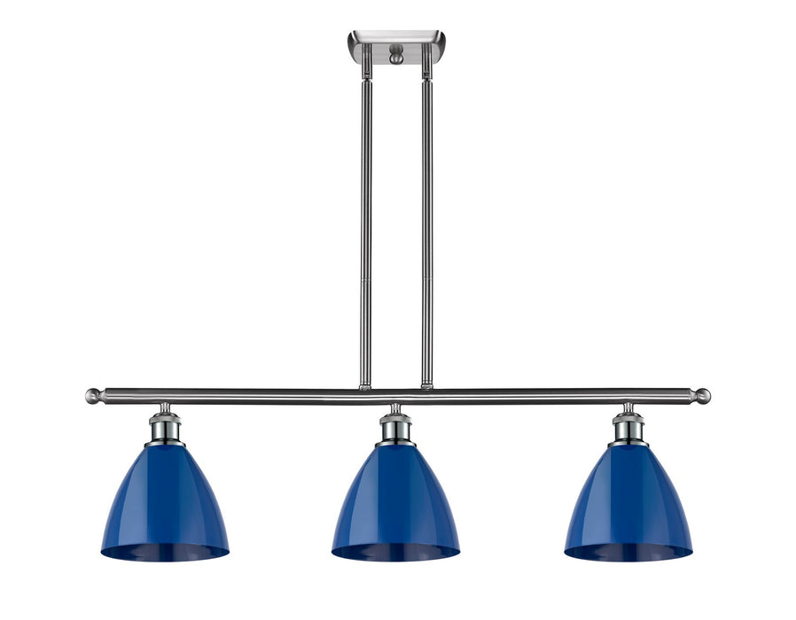 Innovations 516-3I-SN-MBD-75-BL Three Light Island Pendant, Brushed Satin Nickel