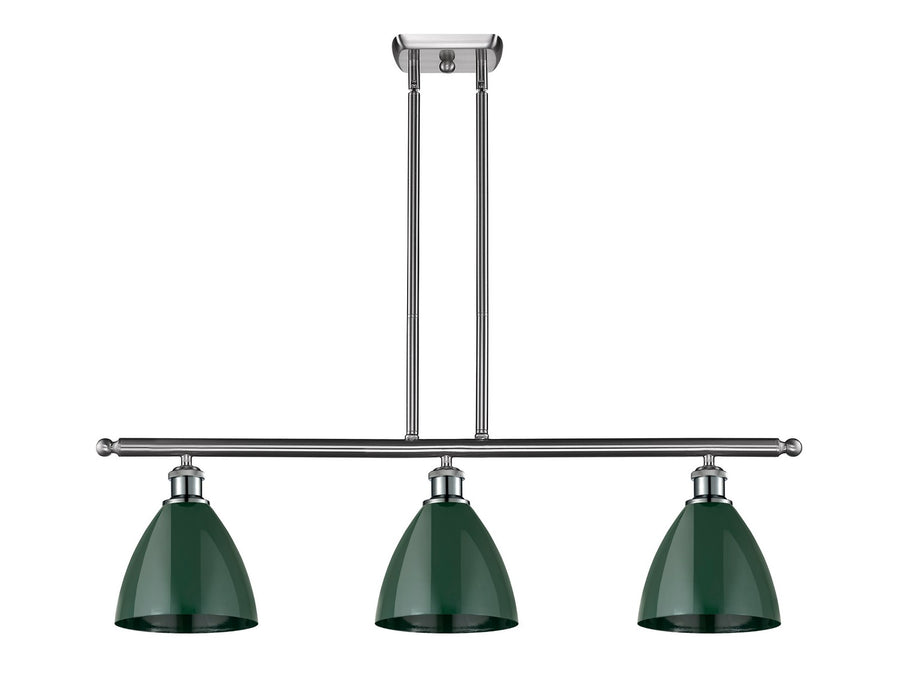 Innovations 516-3I-SN-MBD-75-GR Three Light Island Pendant, Brushed Satin Nickel