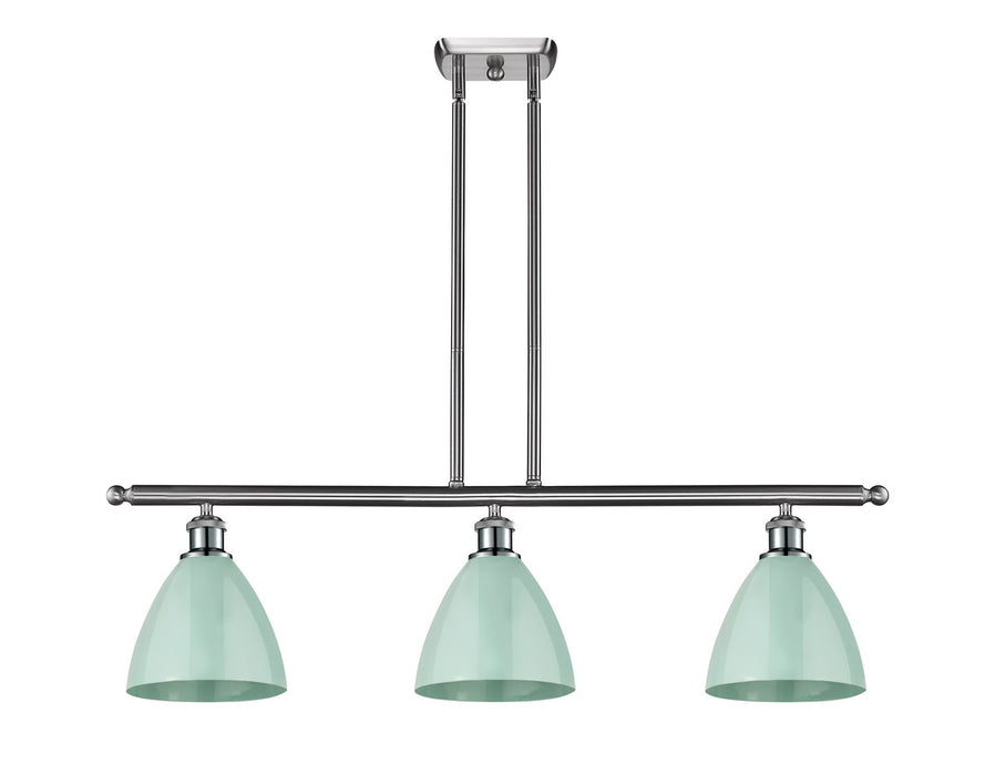 Innovations 516-3I-SN-MBD-75-SF Three Light Island Pendant, Brushed Satin Nickel