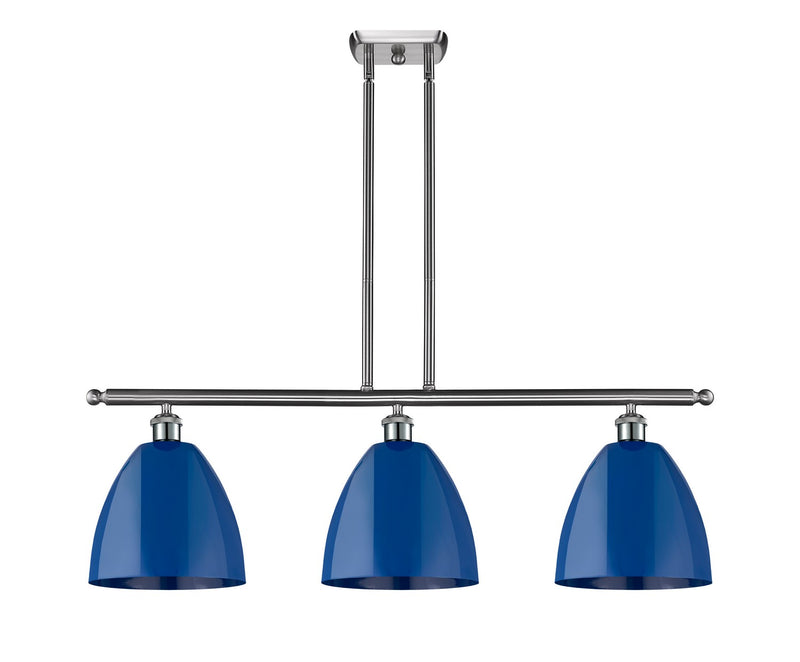 Innovations 516-3I-SN-MBD-9-BL Three Light Island Pendant, Brushed Satin Nickel