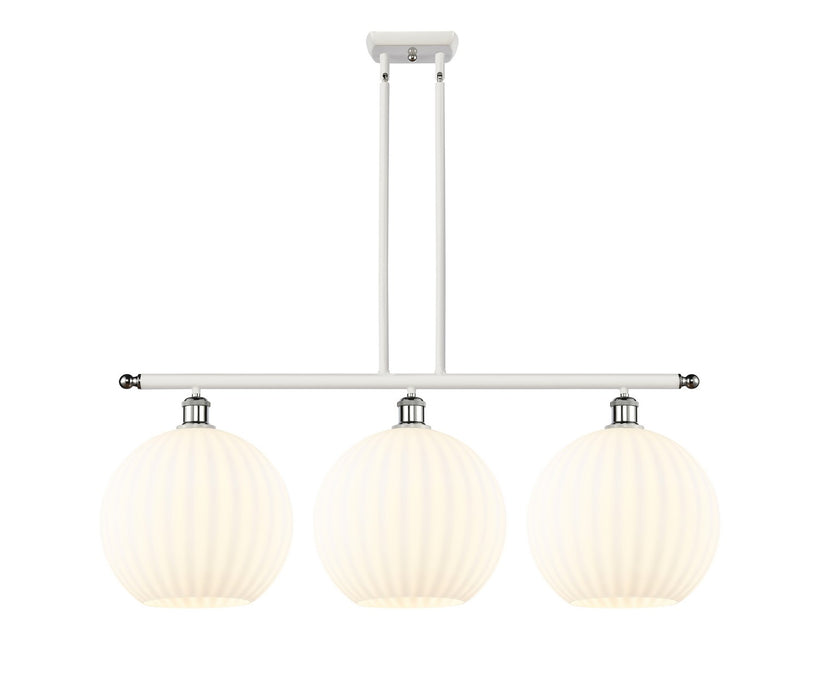 Innovations 516-3I-WPC-G1217-12WV LED Island Pendant, White Polished Chrome