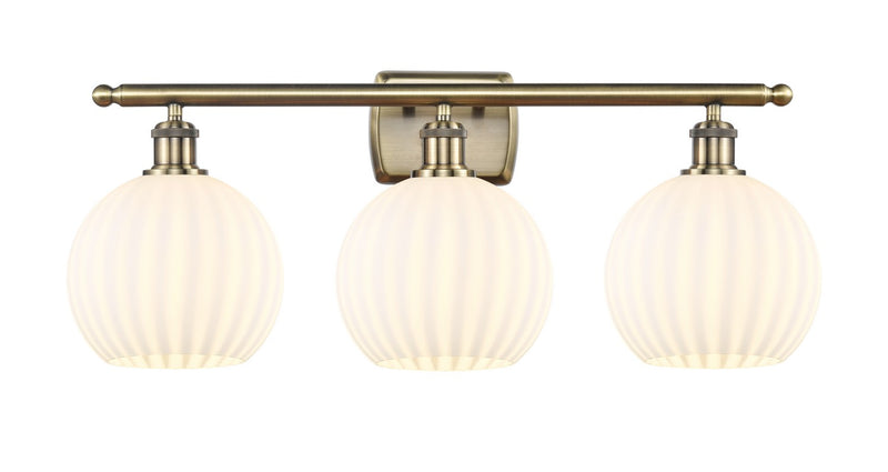 Innovations 516-3W-AB-G1217-8WV LED Bath Vanity, Antique Brass