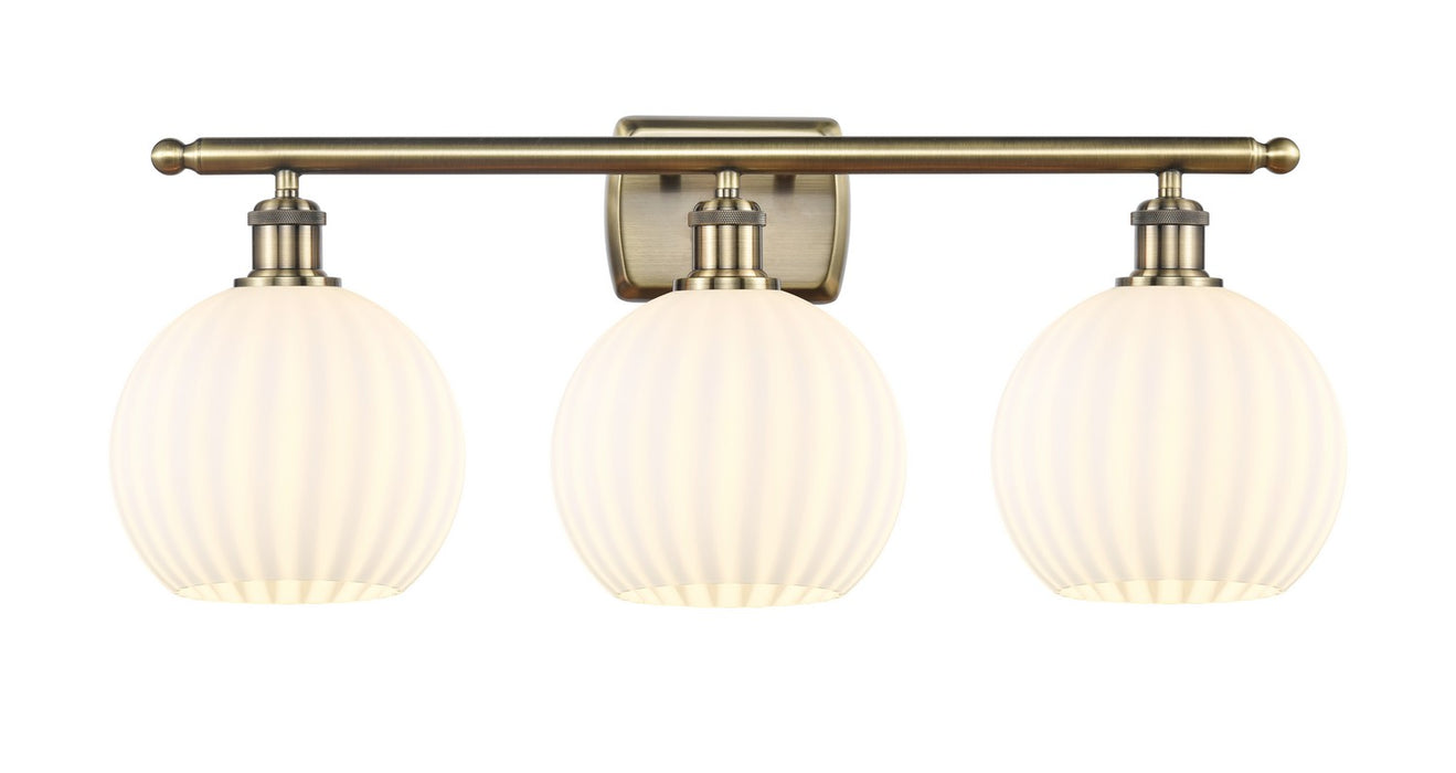 Innovations 516-3W-AB-G1217-8WV LED Bath Vanity, Antique Brass