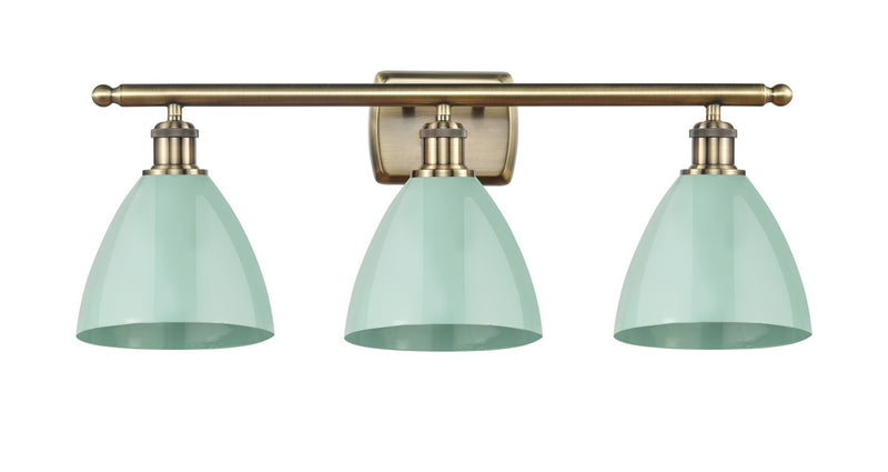 Innovations 516-3W-AB-MBD-75-SF Three Light Bath Vanity, Antique Brass