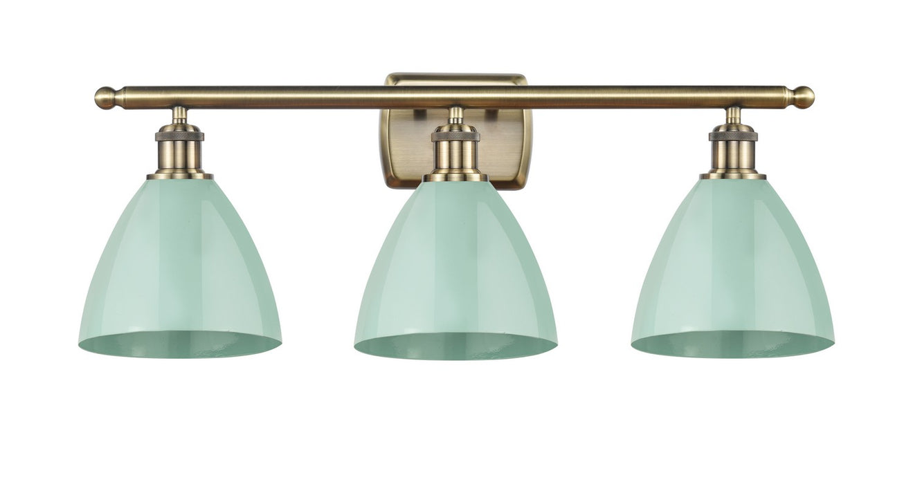 Innovations 516-3W-AB-MBD-75-SF Three Light Bath Vanity, Antique Brass