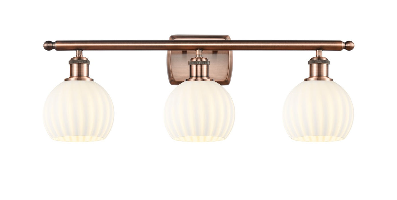 Innovations 516-3W-AC-G1217-6WV LED Bath Vanity, Antique Copper