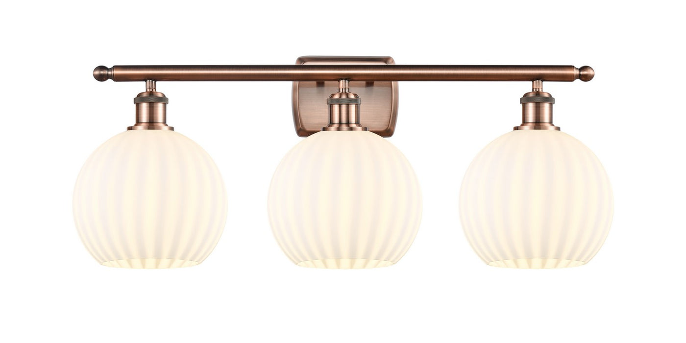 Innovations 516-3W-AC-G1217-8WV LED Bath Vanity, Antique Copper