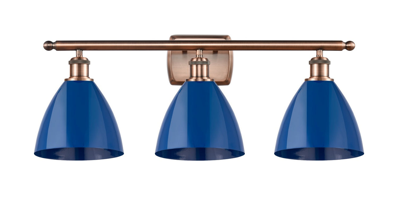 Innovations 516-3W-AC-MBD-75-BL Three Light Bath Vanity, Antique Copper
