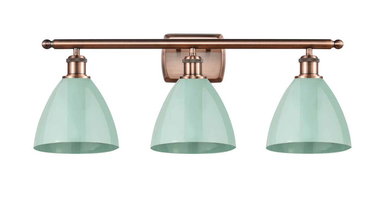 Innovations 516-3W-AC-MBD-75-SF Three Light Bath Vanity, Antique Copper