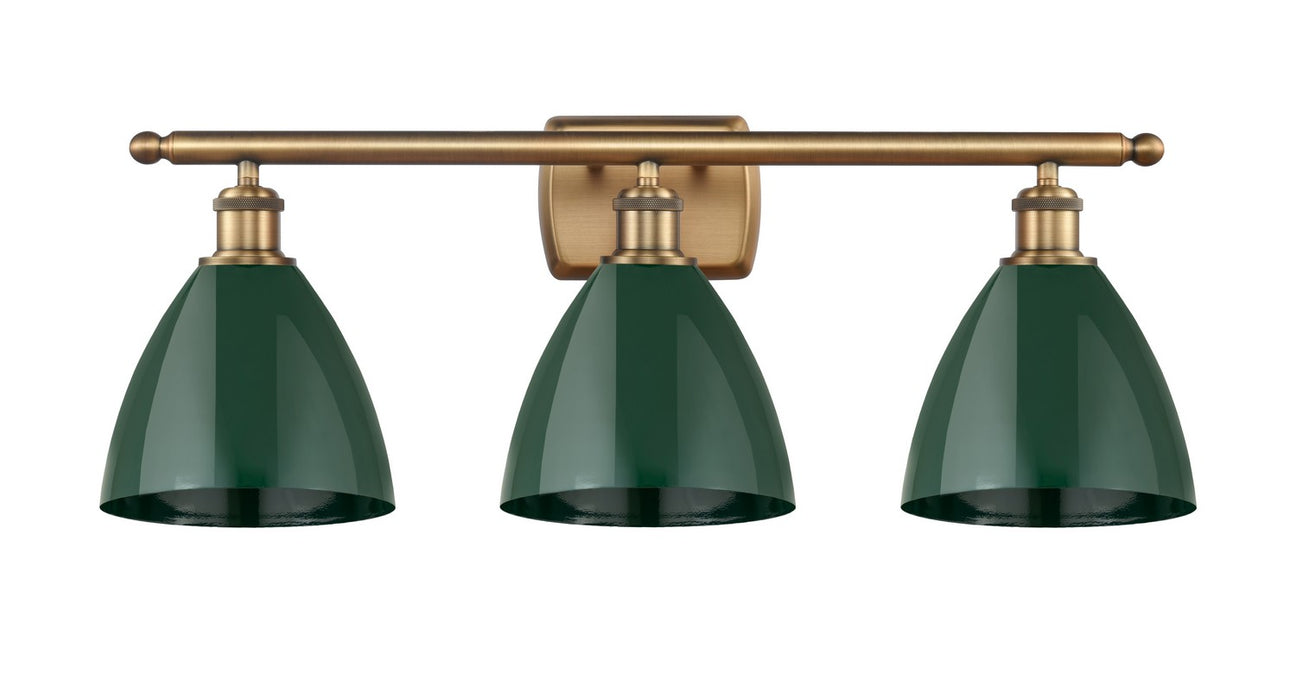 Innovations 516-3W-BB-MBD-75-GR Three Light Bath Vanity, Brushed Brass