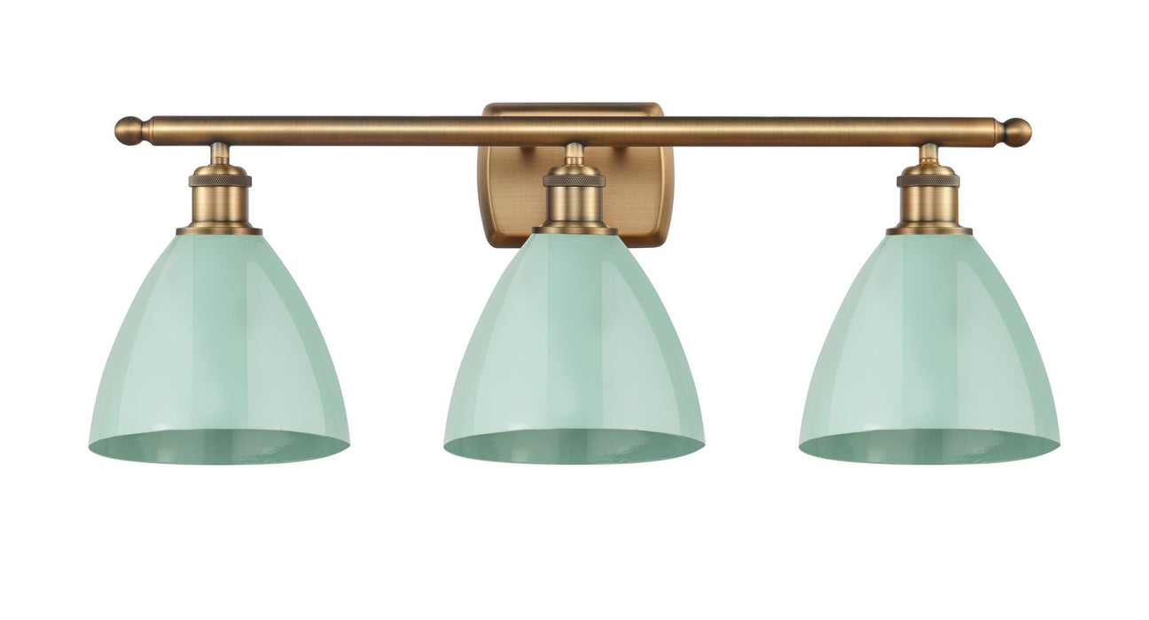 Innovations 516-3W-BB-MBD-75-SF Three Light Bath Vanity, Brushed Brass