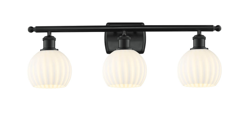 Innovations 516-3W-BK-G1217-6WV LED Bath Vanity, Matte Black