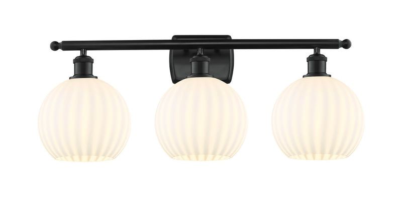 Innovations 516-3W-BK-G1217-8WV LED Bath Vanity, Matte Black