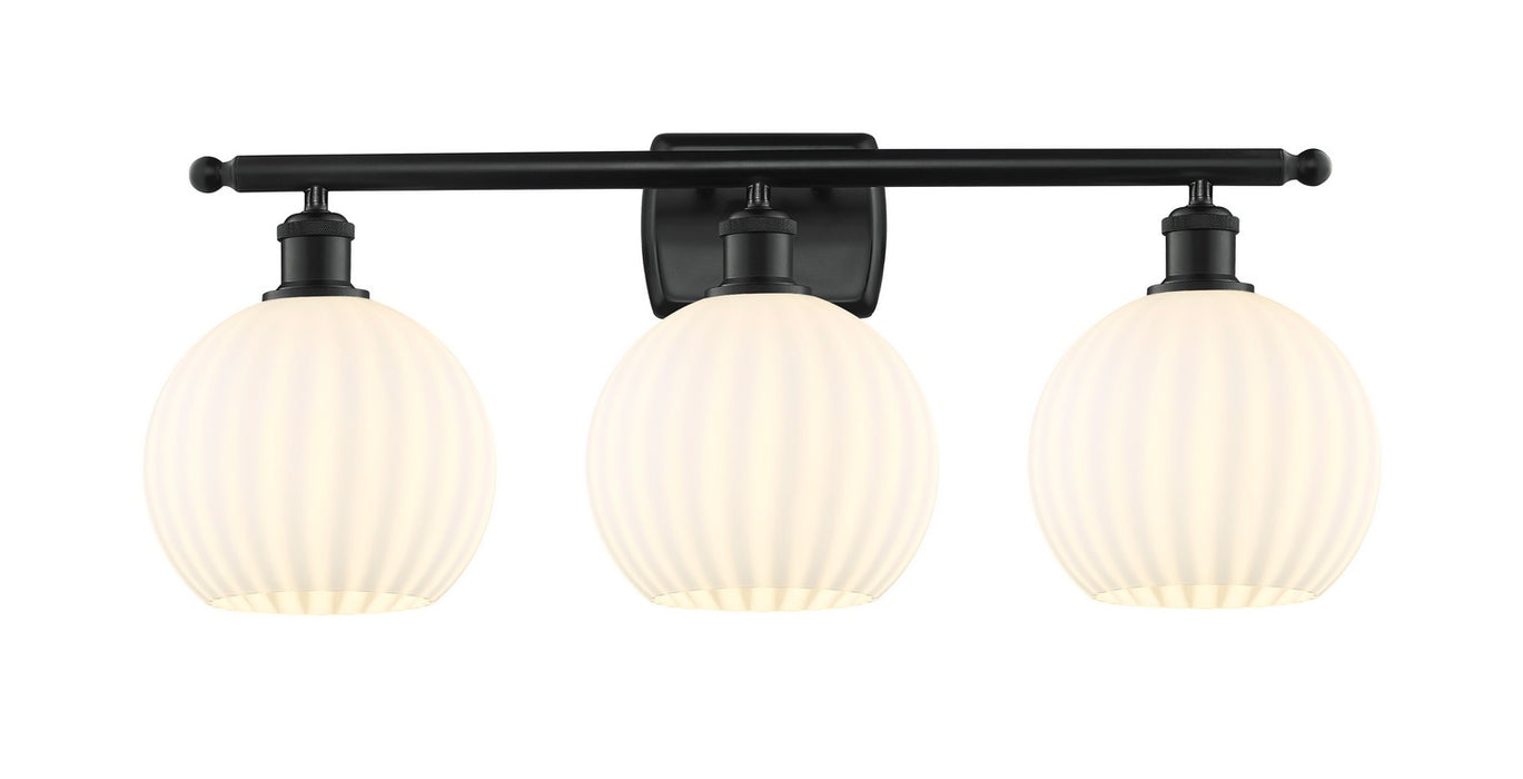 Innovations 516-3W-BK-G1217-8WV LED Bath Vanity, Matte Black