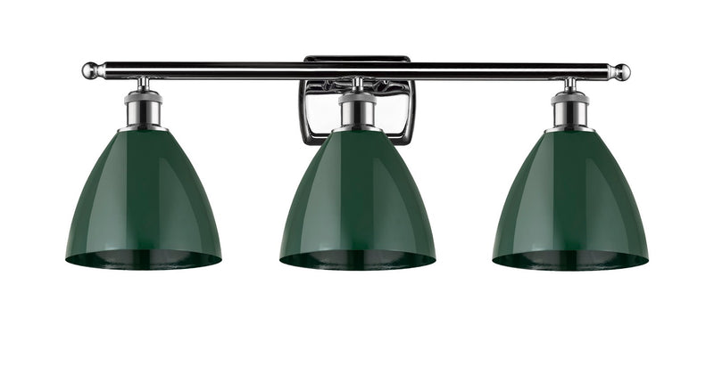 Innovations 516-3W-PC-MBD-75-GR Three Light Bath Vanity, Polished Chrome