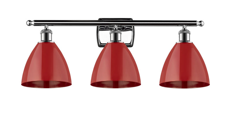 Innovations 516-3W-PC-MBD-75-RD Three Light Bath Vanity, Polished Chrome