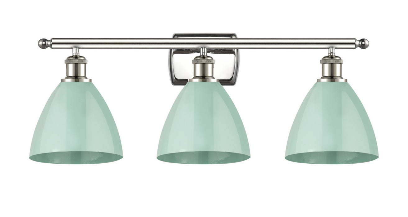 Innovations 516-3W-PN-MBD-75-SF Three Light Bath Vanity, Polished Nickel