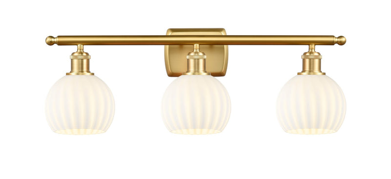 Innovations 516-3W-SG-G1217-6WV LED Bath Vanity, Satin Gold