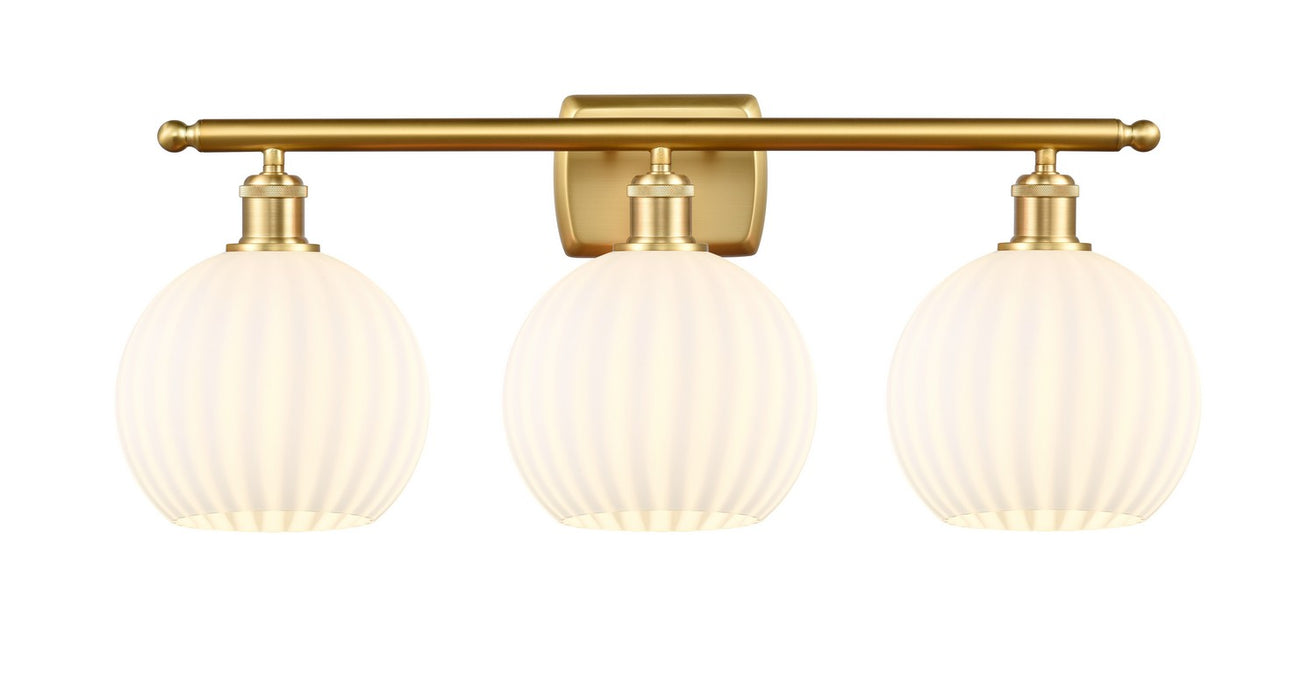 Innovations 516-3W-SG-G1217-8WV LED Bath Vanity, Satin Gold