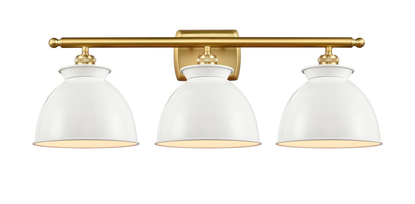 Innovations 516-3W-SG-M14-W Three Light Bath Vanity, Satin Gold