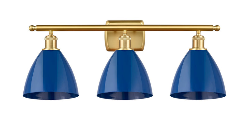 Innovations 516-3W-SG-MBD-75-BL Three Light Bath Vanity, Satin Gold