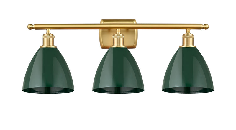 Innovations 516-3W-SG-MBD-75-GR Three Light Bath Vanity, Satin Gold