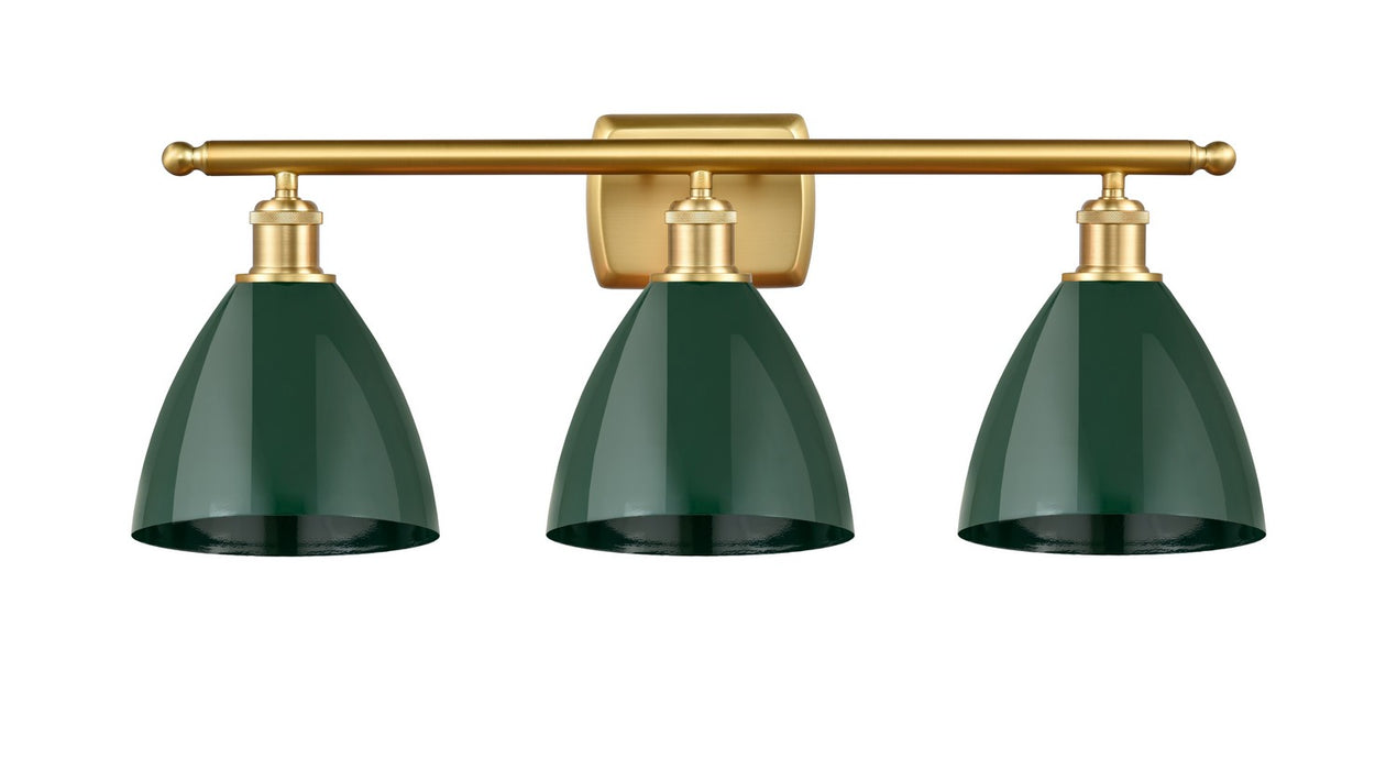 Innovations 516-3W-SG-MBD-75-GR Three Light Bath Vanity, Satin Gold