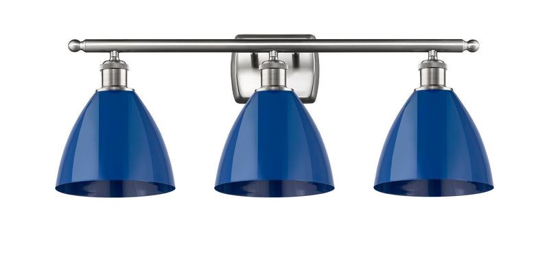 Innovations 516-3W-SN-MBD-75-BL Three Light Bath Vanity, Brushed Satin Nickel