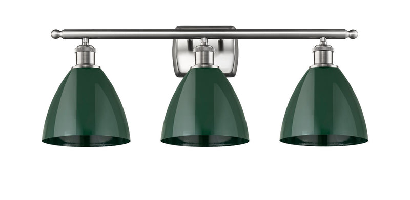 Innovations 516-3W-SN-MBD-75-GR Three Light Bath Vanity, Brushed Satin Nickel