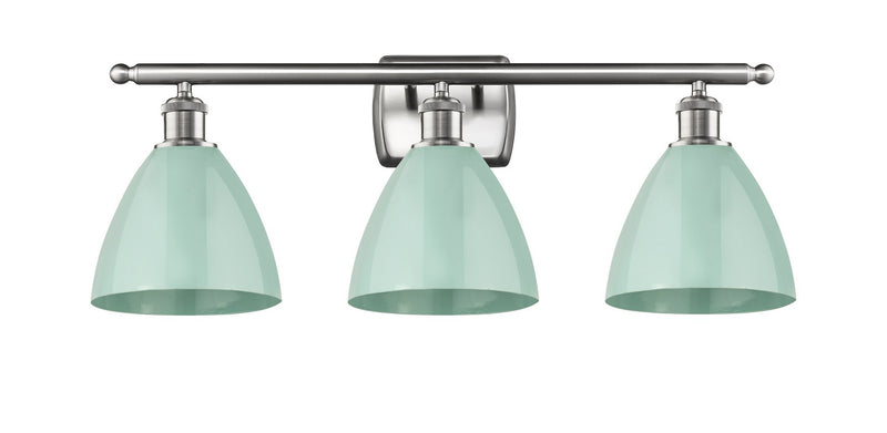 Innovations 516-3W-SN-MBD-75-SF Three Light Bath Vanity, Brushed Satin Nickel