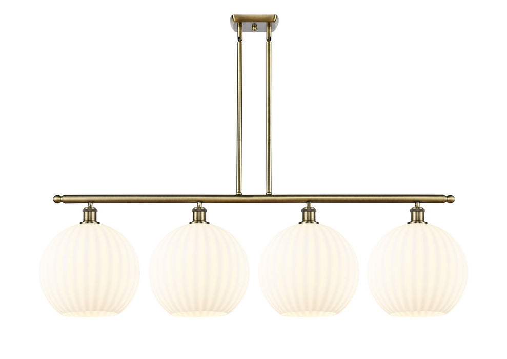 Innovations 516-4I-AB-G1217-12WV LED Island Pendant, Antique Brass