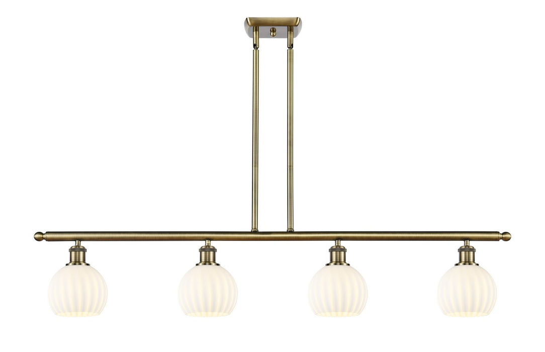 Innovations 516-4I-AB-G1217-6WV LED Island Pendant, Antique Brass