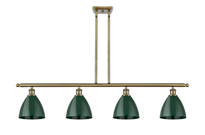 Innovations 516-4I-AB-MBD-75-GR Four Light Island Pendant, Antique Brass