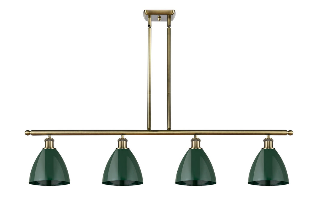 Innovations 516-4I-AB-MBD-75-GR Four Light Island Pendant, Antique Brass