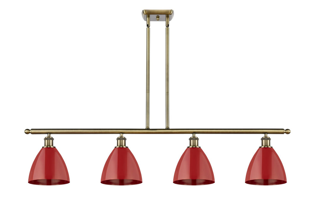 Innovations 516-4I-AB-MBD-75-RD Four Light Island Pendant, Antique Brass