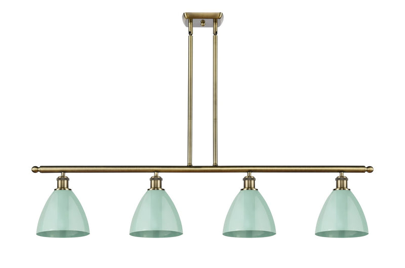 Innovations 516-4I-AB-MBD-75-SF Four Light Island Pendant, Antique Brass