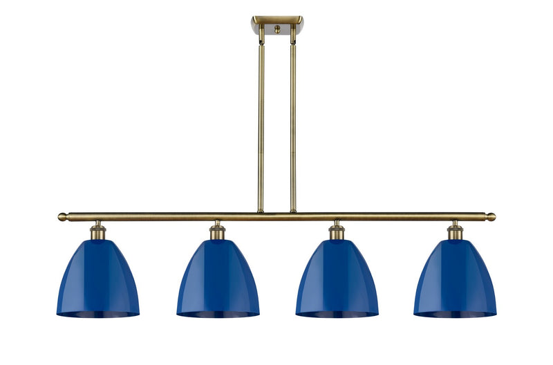 Innovations 516-4I-AB-MBD-9-BL Four Light Island Pendant, Antique Brass