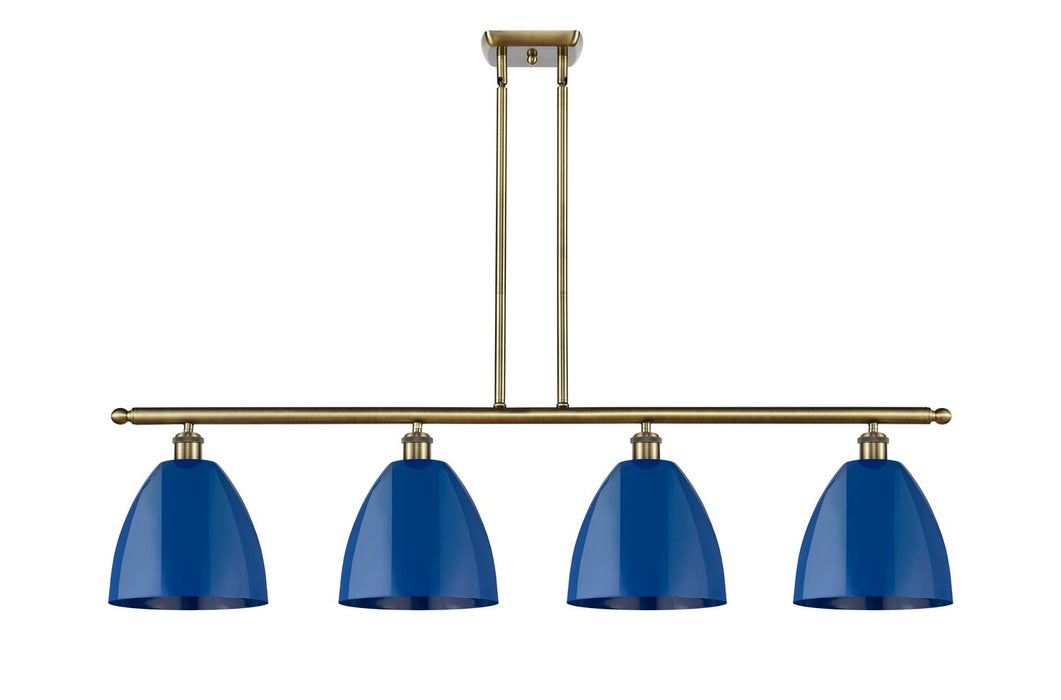 Innovations 516-4I-AB-MBD-9-BL Four Light Island Pendant, Antique Brass