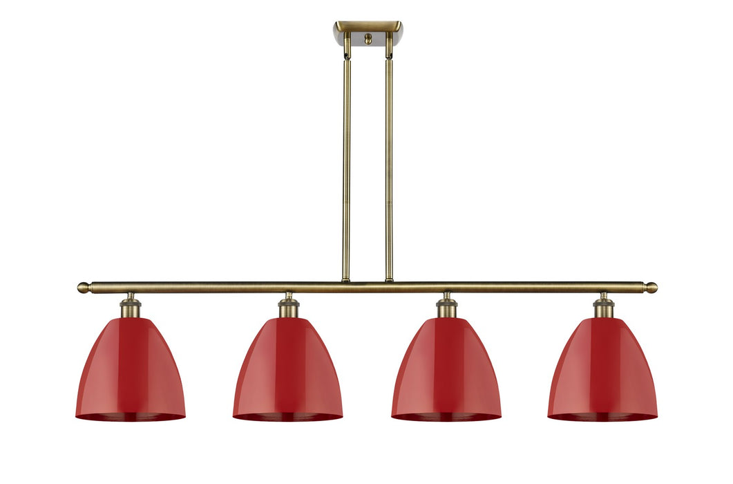 Innovations 516-4I-AB-MBD-9-RD Four Light Island Pendant, Antique Brass