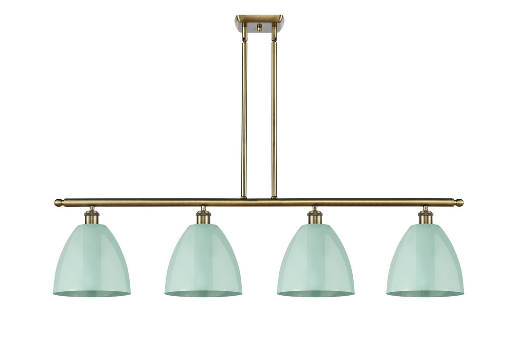 Innovations 516-4I-AB-MBD-9-SF Four Light Island Pendant, Antique Brass