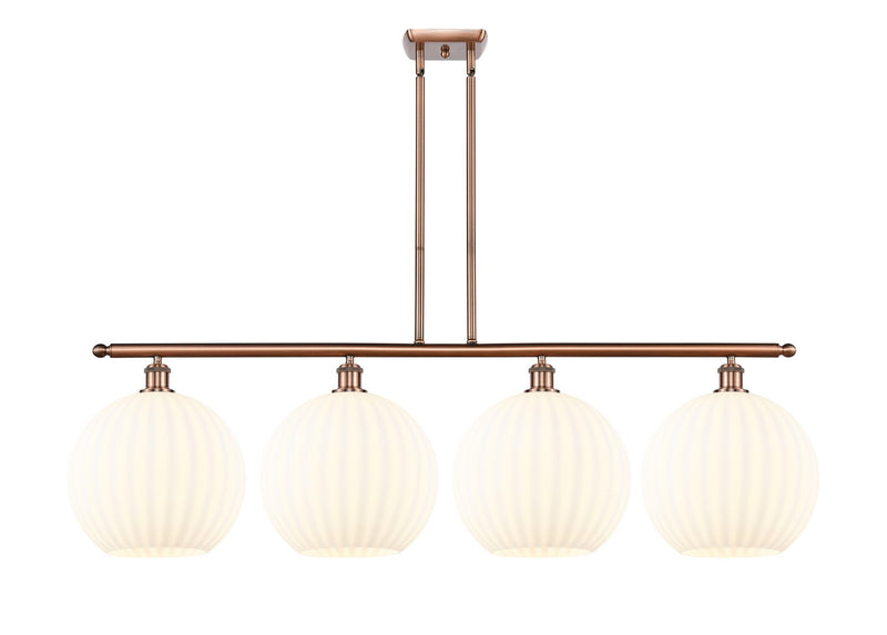 Innovations 516-4I-AC-G1217-12WV LED Island Pendant, Antique Copper