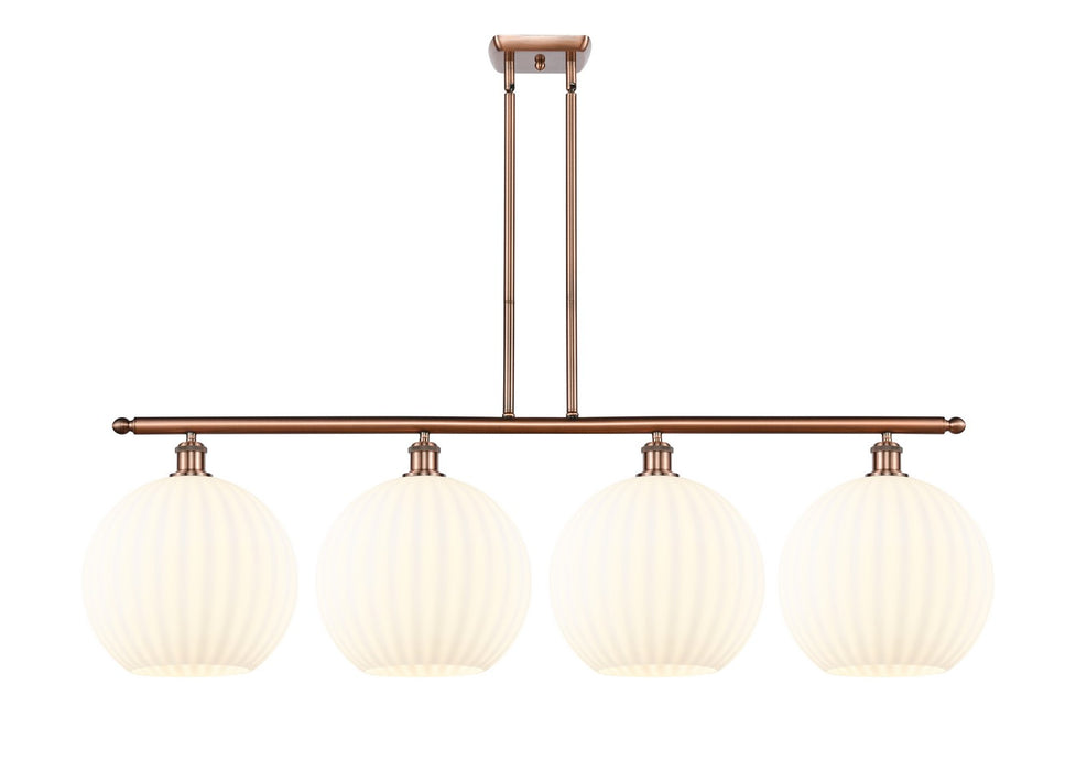 Innovations 516-4I-AC-G1217-12WV LED Island Pendant, Antique Copper