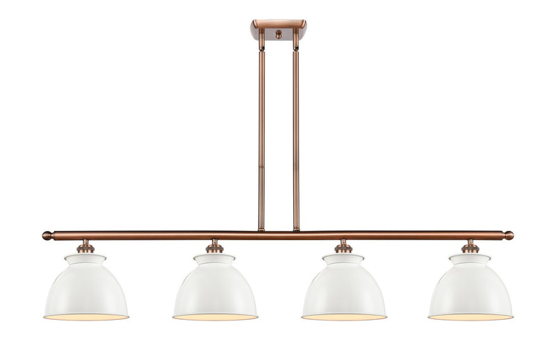 Innovations 516-4I-AC-M14-W Four Light Island Pendant, Antique Copper