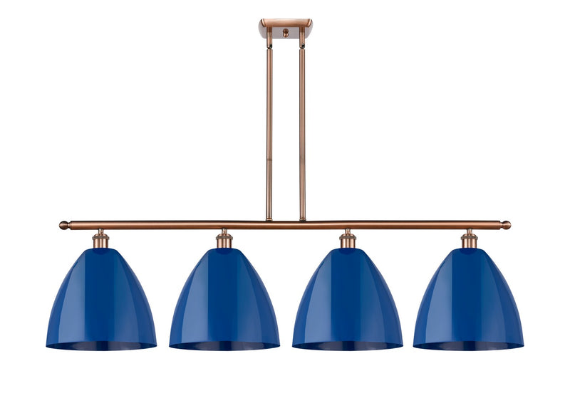 Innovations 516-4I-AC-MBD-12-BL Four Light Island Pendant, Antique Copper