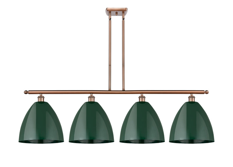 Innovations 516-4I-AC-MBD-12-GR Four Light Island Pendant, Antique Copper