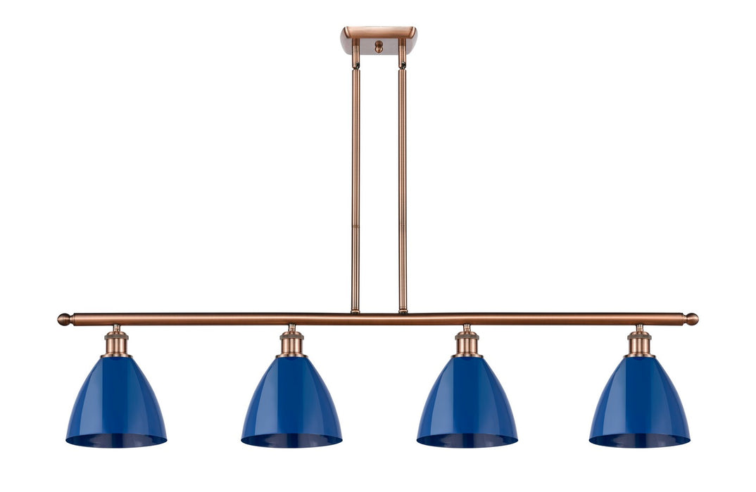 Innovations 516-4I-AC-MBD-75-BL Four Light Island Pendant, Antique Copper