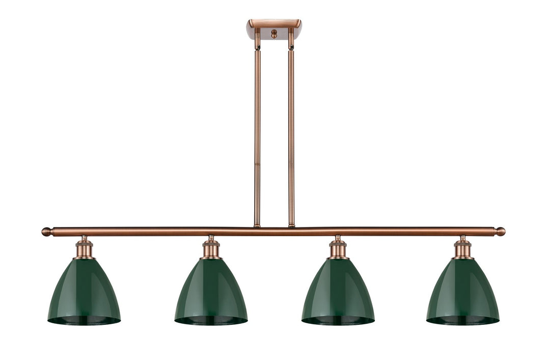 Innovations 516-4I-AC-MBD-75-GR Four Light Island Pendant, Antique Copper
