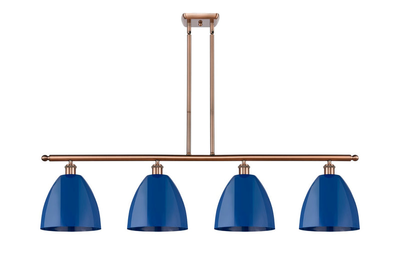 Innovations 516-4I-AC-MBD-9-BL Four Light Island Pendant, Antique Copper
