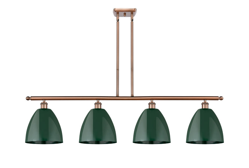 Innovations 516-4I-AC-MBD-9-GR Four Light Island Pendant, Antique Copper