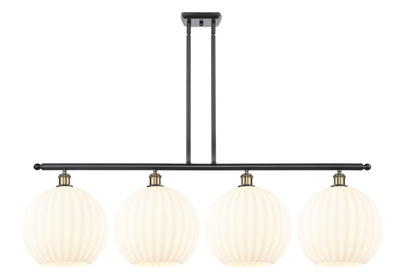 Innovations 516-4I-BAB-G1217-12WV LED Island Pendant, Black Antique Brass